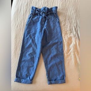 Caron Callahan ‘Dover’ Paper bag high waist denim trousers